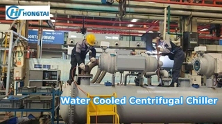 Proceso de ensamblaje y soldadura de tuberías de precisión de enfriadores centrífugos enfriados por agua